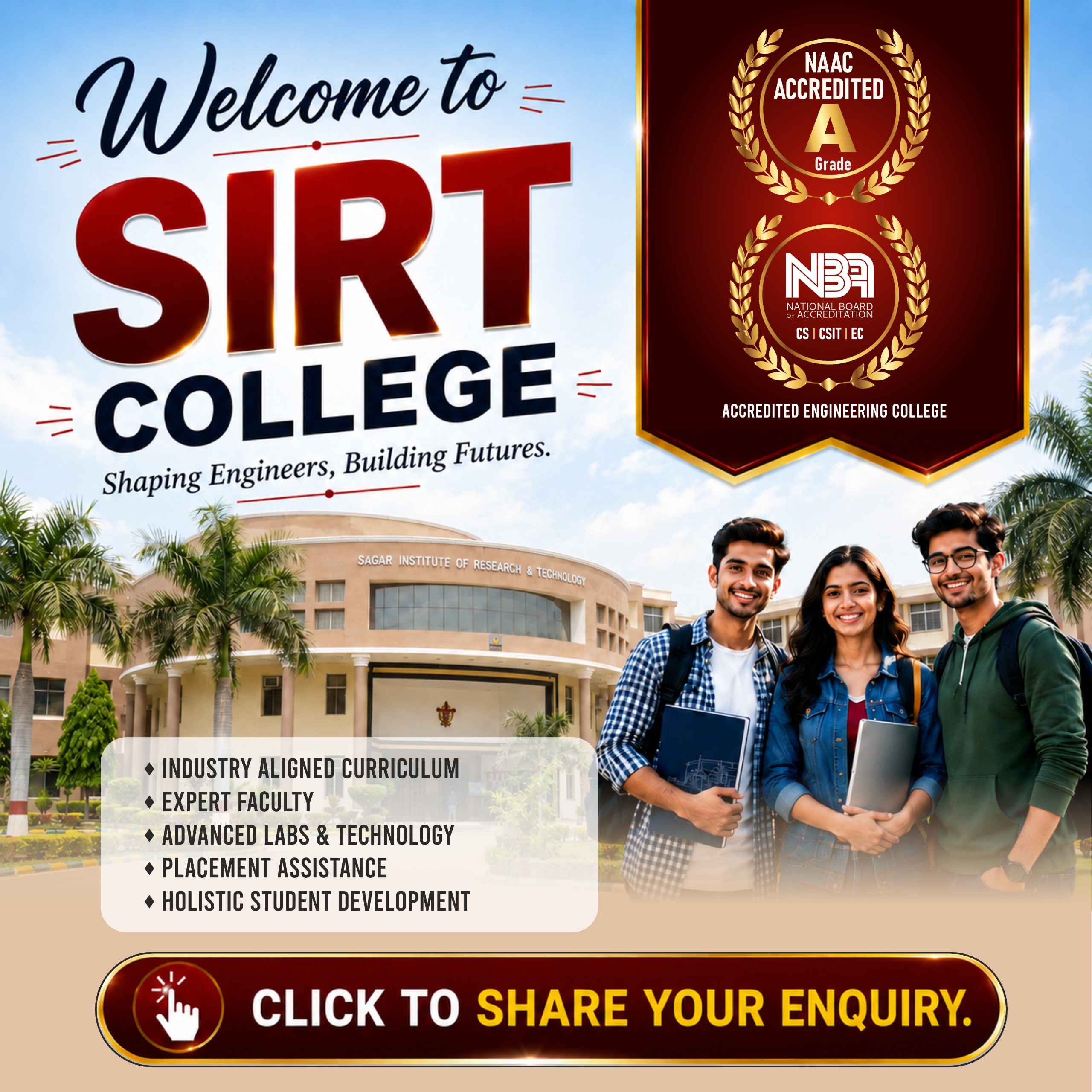 SIRT College Admissions 2026-2027 | Apply Now for UG & PG Program